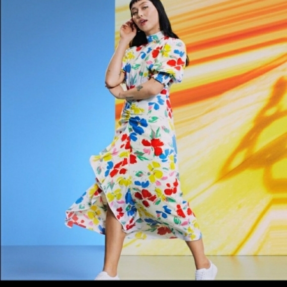 RIXO Dresses Rixo Watercolor Floral Midi Dress New Target Poshmark